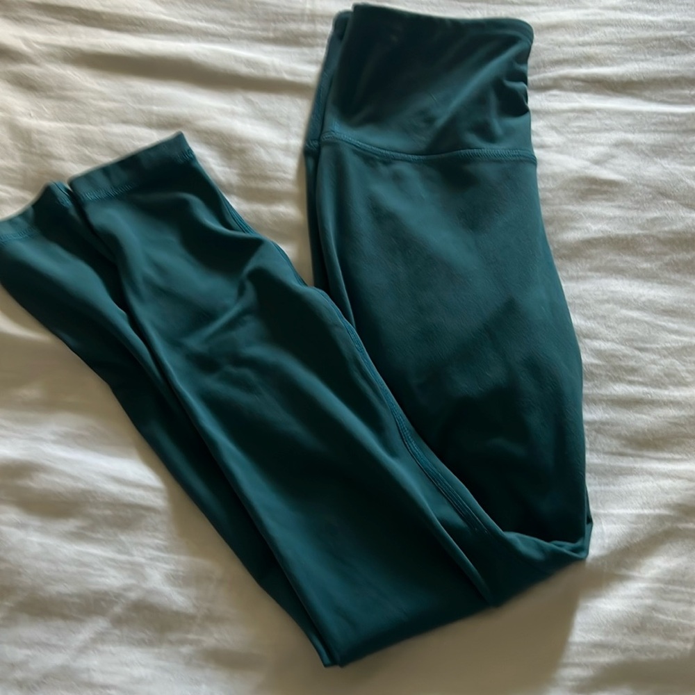 Green High Waist Full-Length Leggings